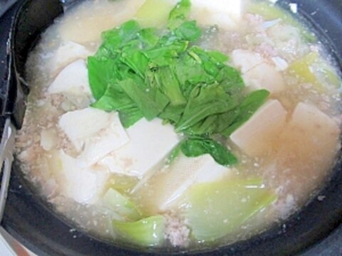 中華風あったかとろとろそぼろ湯豆腐